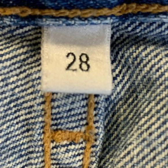 Agolde Women's‎ Cigarette Low Slung Distressed Cropped Straight Leg Size 28 - Picture 13 of 16